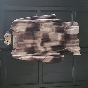 Chicos size 2 tunic with stretch silver & black belt